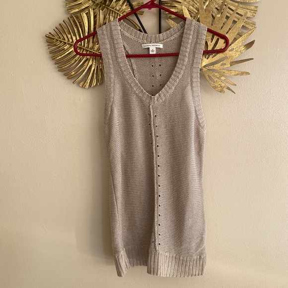 Banana Republic Beige V-Neck Sweater Vest - Picture 1 of 4